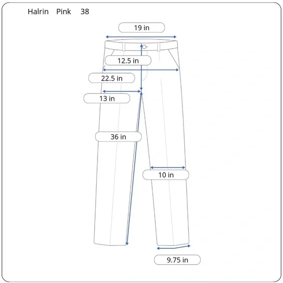 NEW Vintage Halrin Pants Un-hemmed - Solid Pink Retro Cotton Blend Slacks - Picture 4 of 12